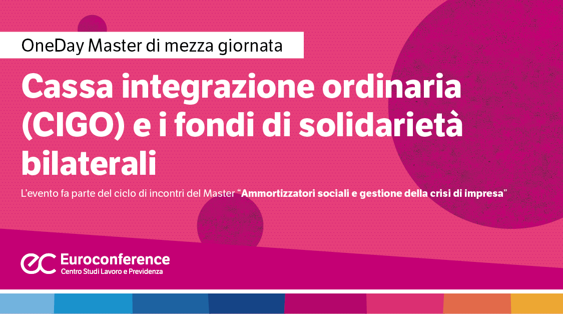 Immagine Master cassa integrazione ordinaria (CIGO) | Euroconference
